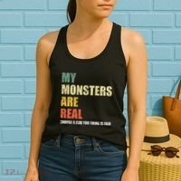 My Monsters Are Real Women's Tank Top thumb 2