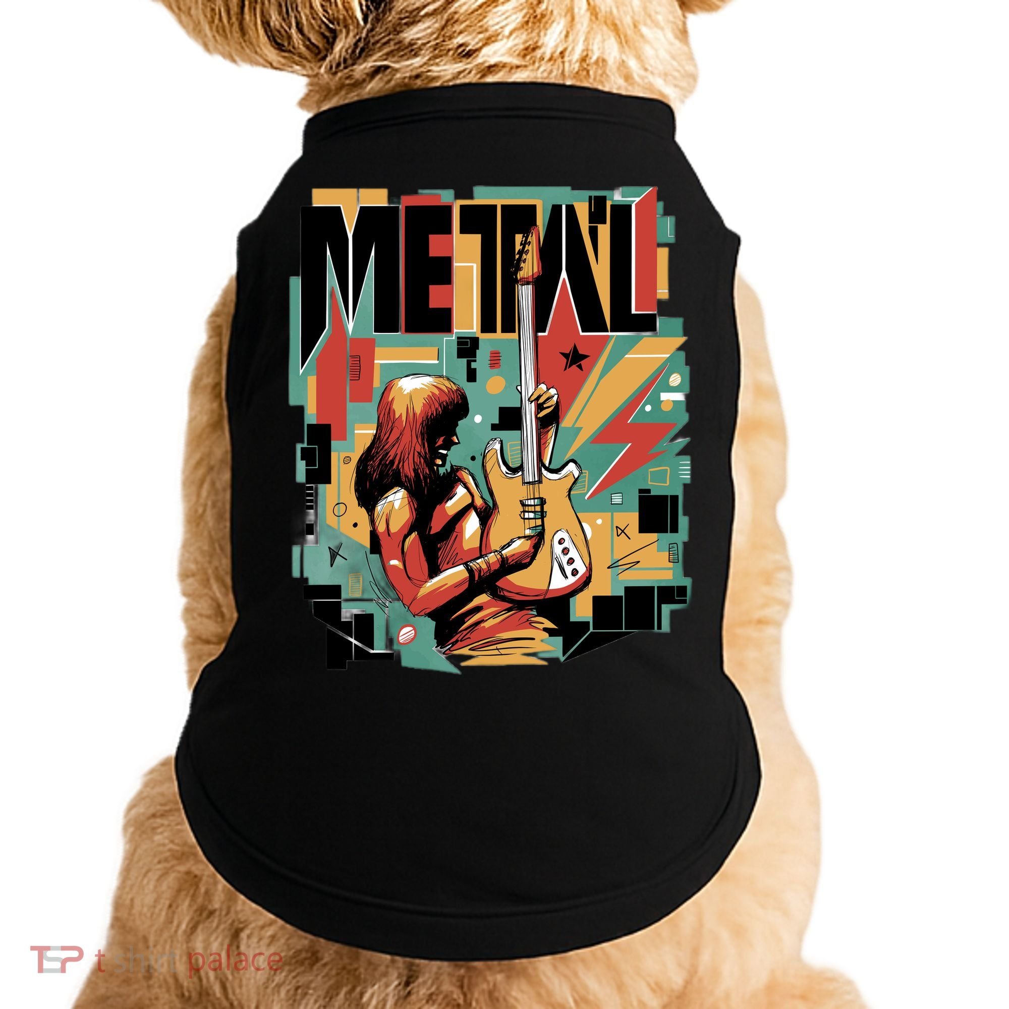 Metal Music Abstract Doggie Tank