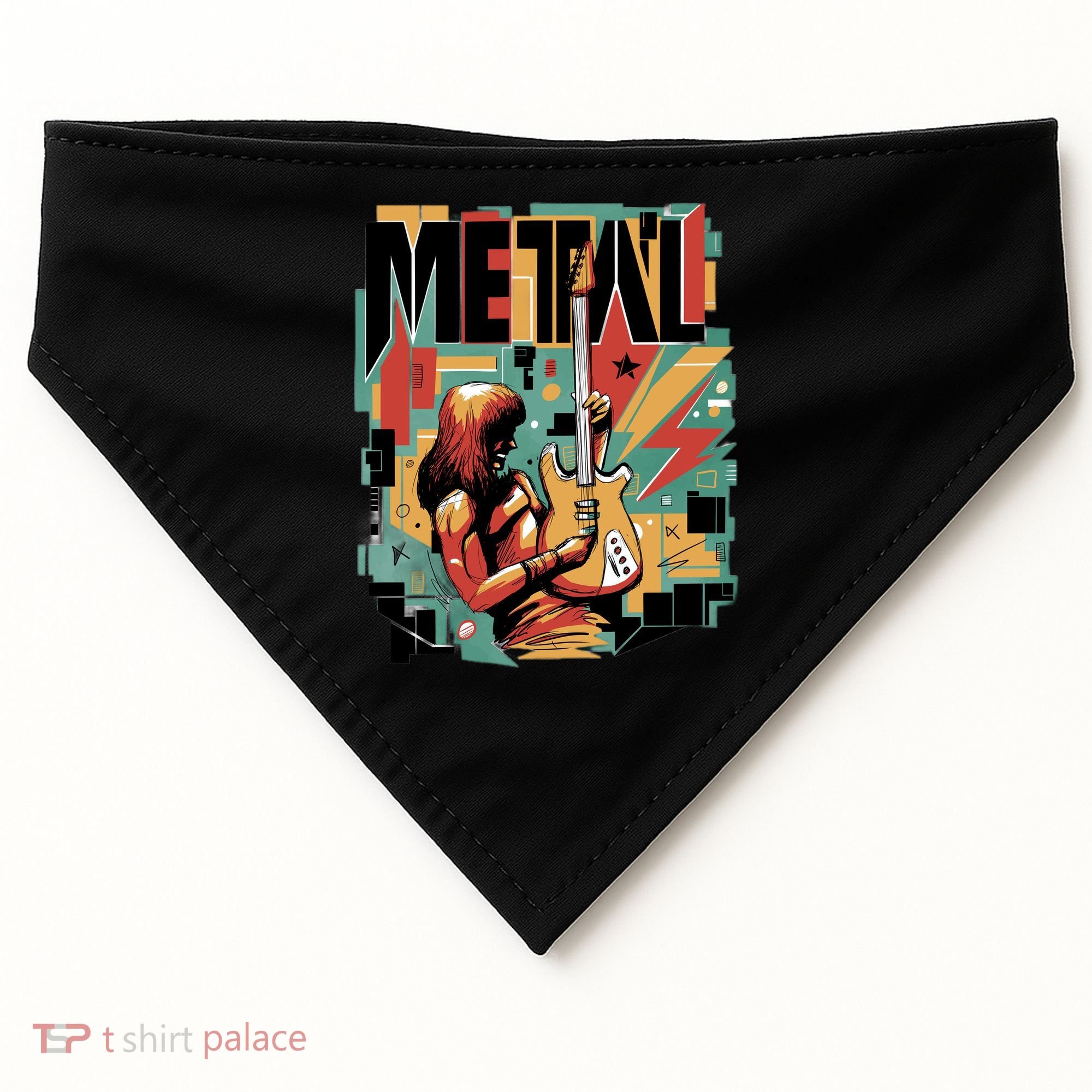 Metal Music Abstract USA-Made Doggie Bandana