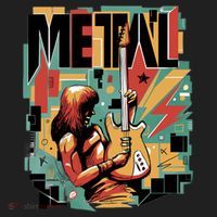Metal Music Abstract Beanie thumb 2