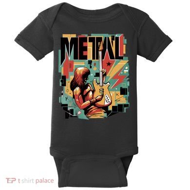 Metal Music Abstract Baby Bodysuit