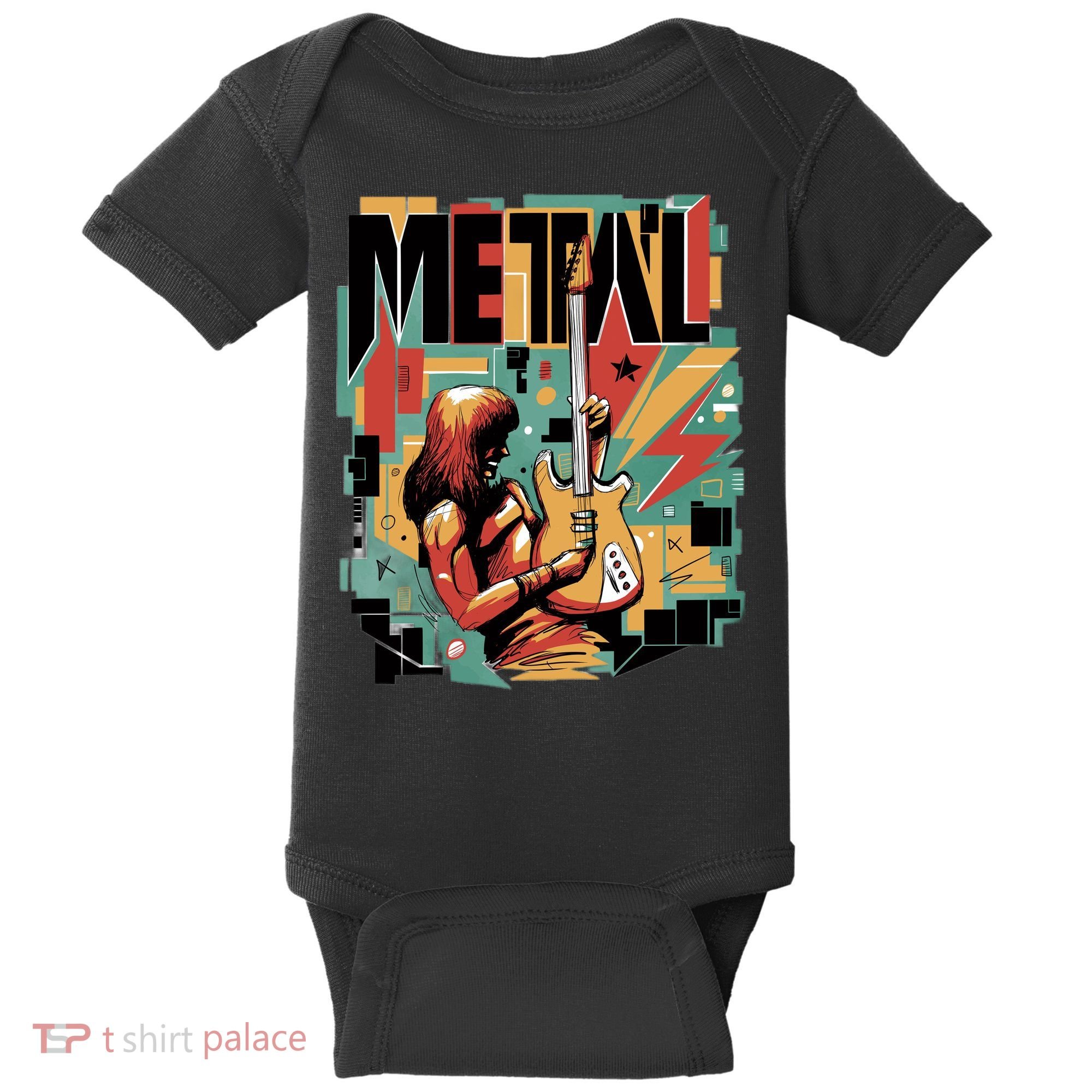 Metal Music Abstract Baby Bodysuit