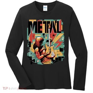 Metal Music Abstract Women's Long Sleeve Shirt