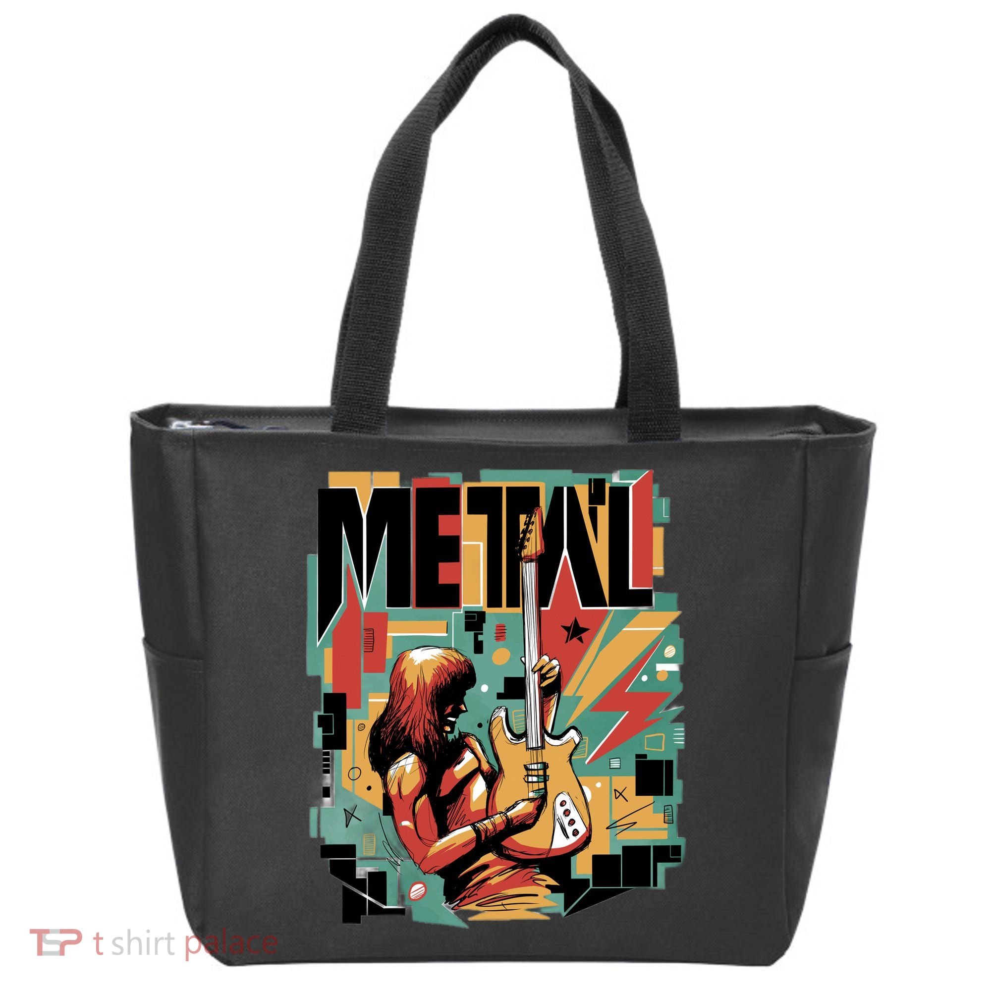 Metal Music Abstract Tote Bag