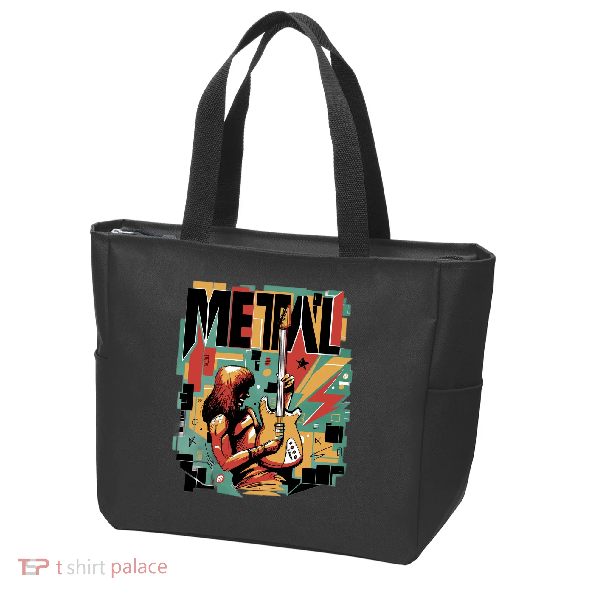 Metal Music Abstract Tote Bag