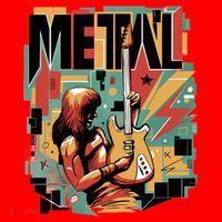 Metal Music Abstract Santa Hat thumb 1