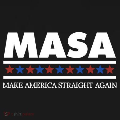 Masa Make America Straight Again V-Neck T-Shirt