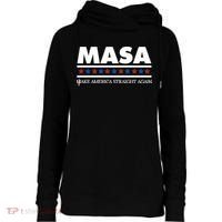 Masa Make America Straight Again Womens Funnel Neck Pullover Hood thumb 0