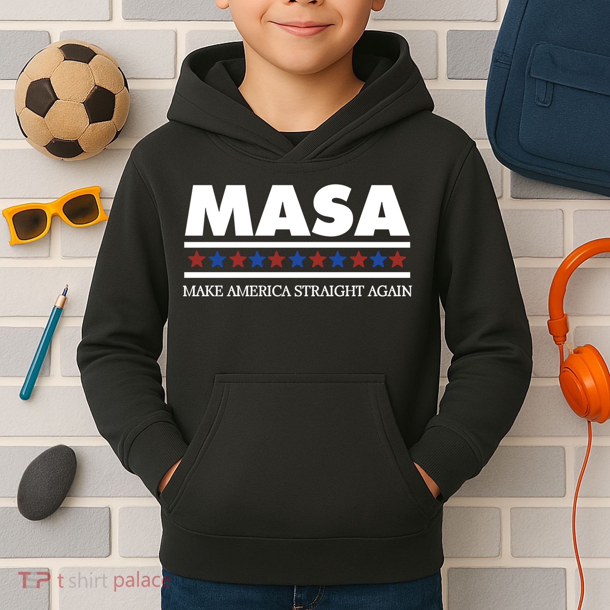 Masa Make America Straight Again Kids Hoodie