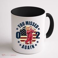 Missed Me Again Donald Trump Golfing Coffee Mug thumb 1