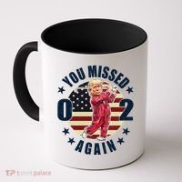 Missed Me Again Donald Trump Golfing Coffee Mug thumb 0