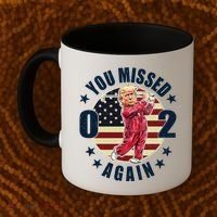 Missed Me Again Donald Trump Golfing Coffee Mug thumb 2