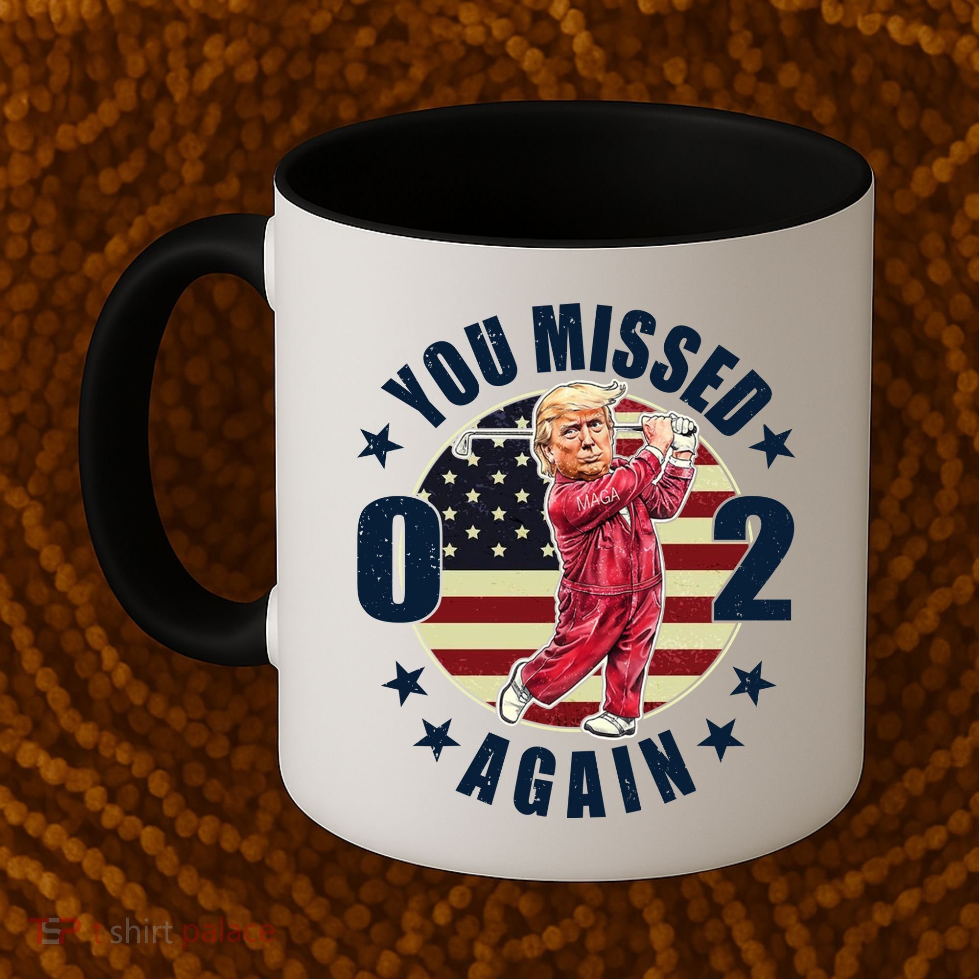 Missed Me Again Donald Trump Golfing Coffee Mug