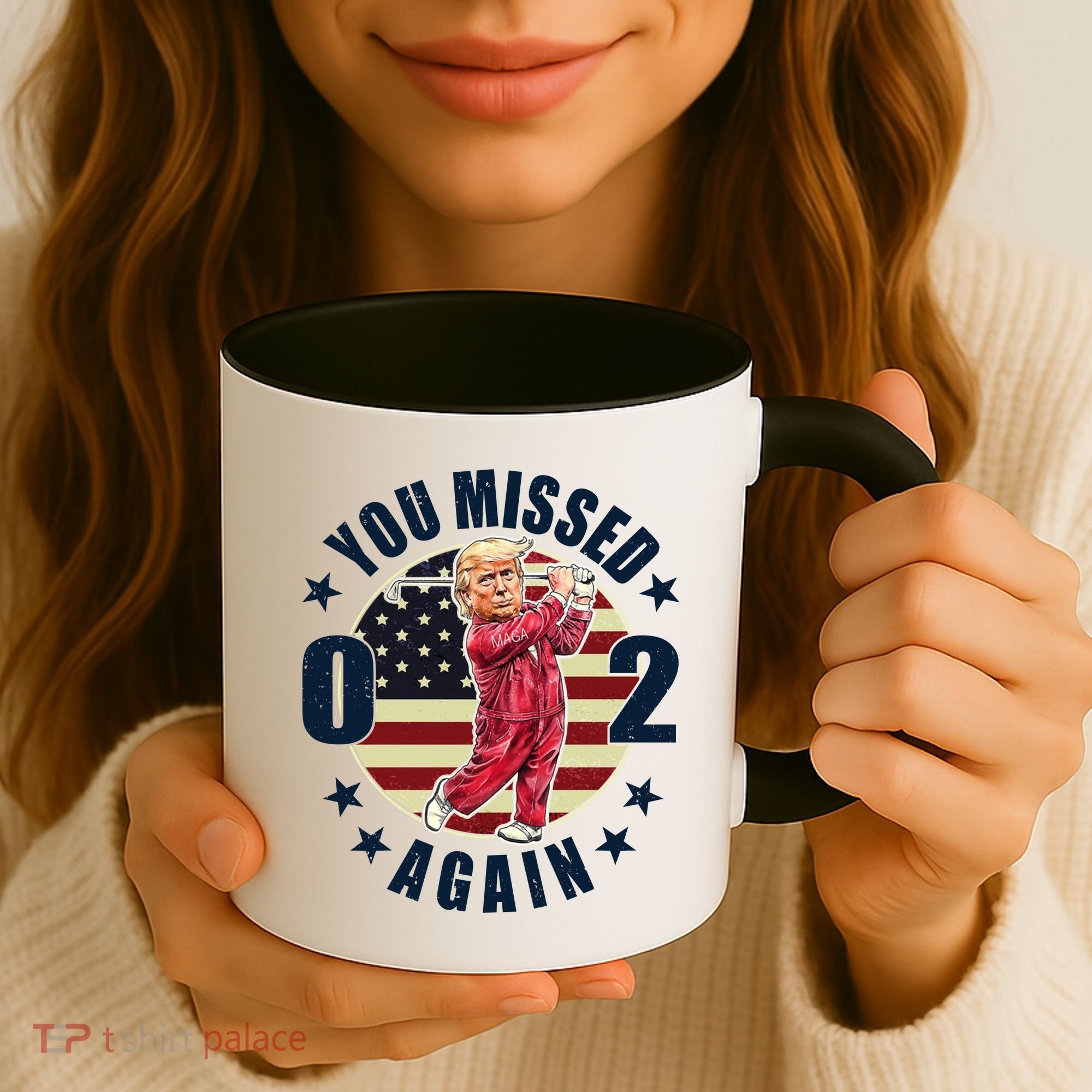 Missed Me Again Donald Trump Golfing Coffee Mug