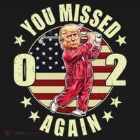 Missed Me Again Donald Trump Golfing Ornament thumb 1