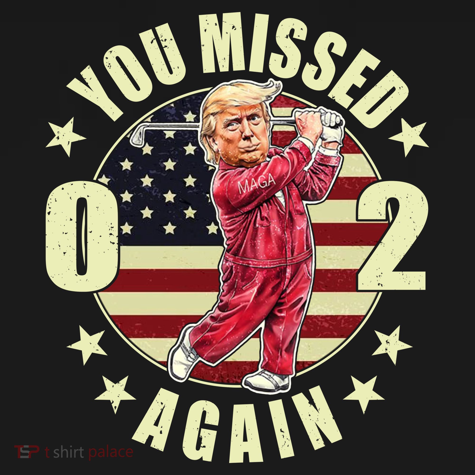 Missed Me Again Donald Trump Golfing Ornament