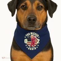 Missed Me Again Donald Trump Golfing USA-Made Doggie Bandana thumb 1