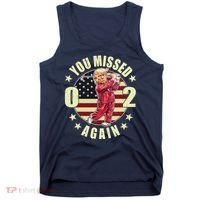 Missed Me Again Donald Trump Golfing Tank Top thumb 0