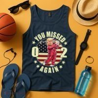 Missed Me Again Donald Trump Golfing Tank Top thumb 4