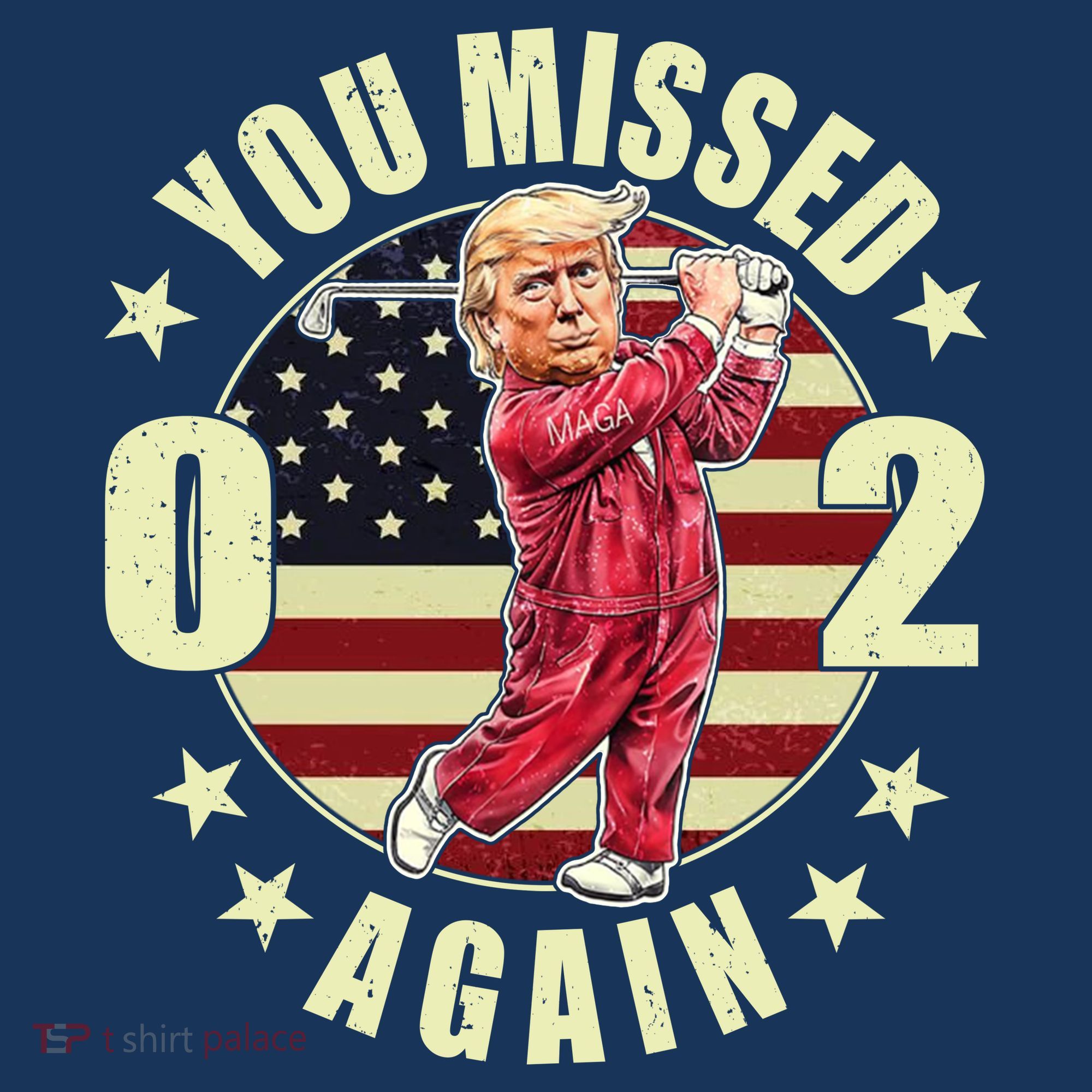 Missed Me Again Donald Trump Golfing Visor