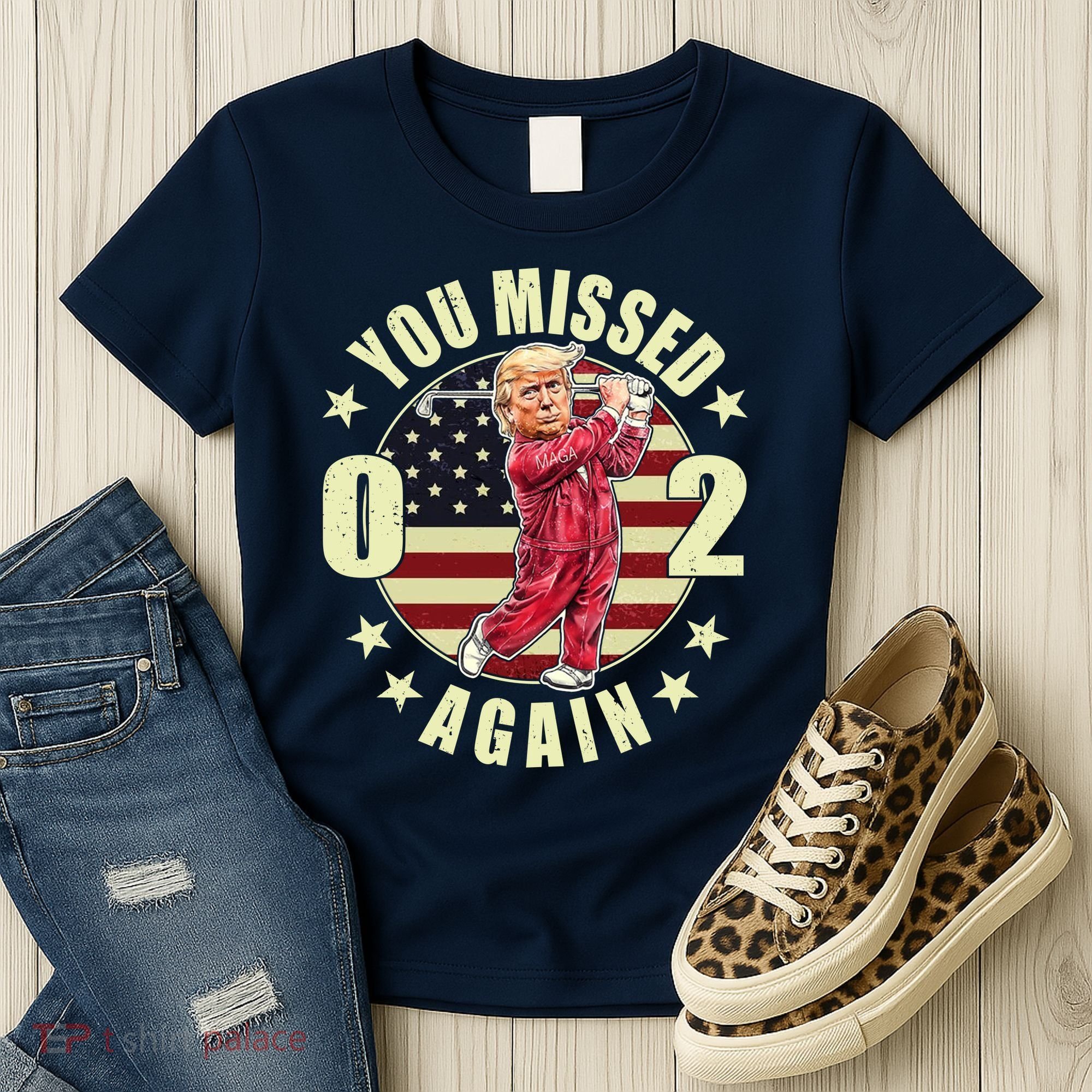 Missed Me Again Donald Trump Golfing Women's T-Shirt
