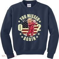 Missed Me Again Donald Trump Golfing Kids Sweatshirt thumb 0