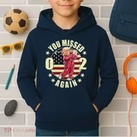 Missed Me Again Donald Trump Golfing Kids Hoodie thumb 2