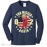Missed Me Again Donald Trump Golfing Kids Long Sleeve Shirt thumb 0