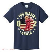 Missed Me Again Donald Trump Golfing Kids T-Shirt thumb 0