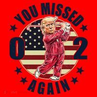 Missed Me Again Donald Trump Golfing Santa Hat thumb 1