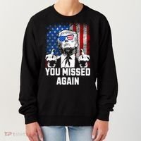 Missed Me Again Trump Golfing Second Assassination Attempt Women's Sweatshirt thumb 0