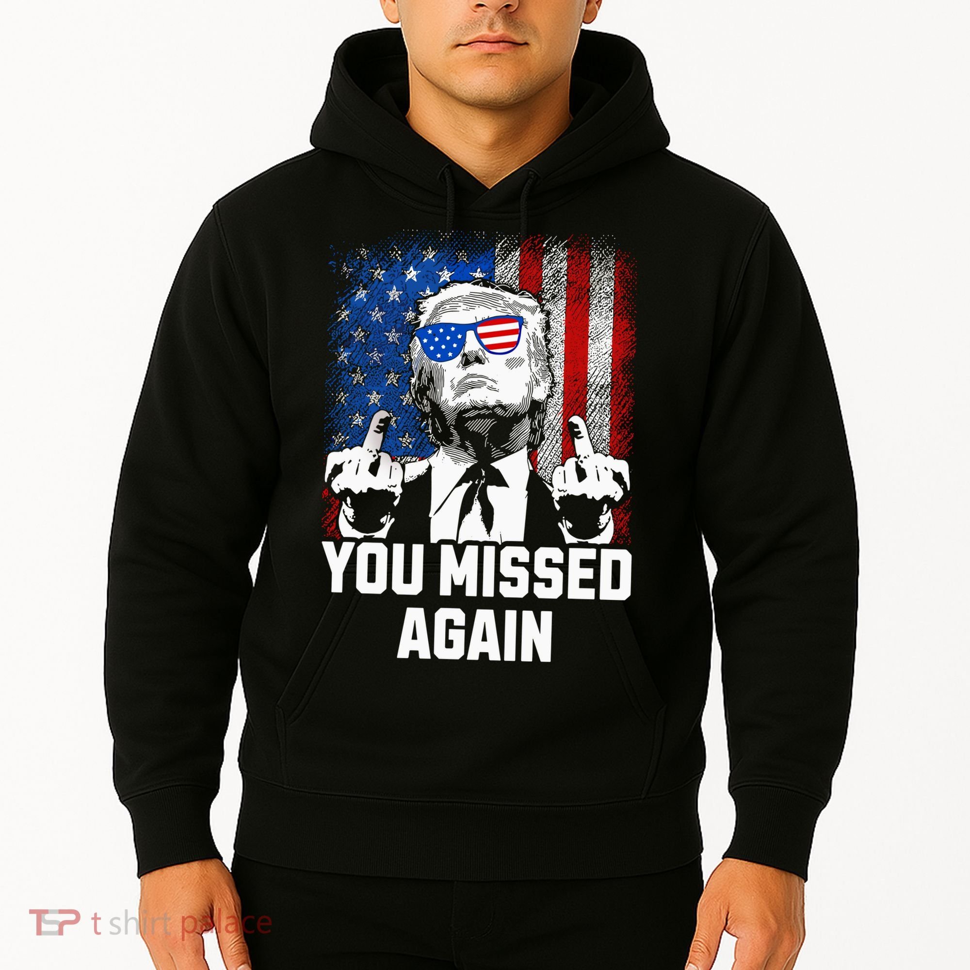 Missed Me Again Trump Golfing Second Assassination Attempt Hoodie