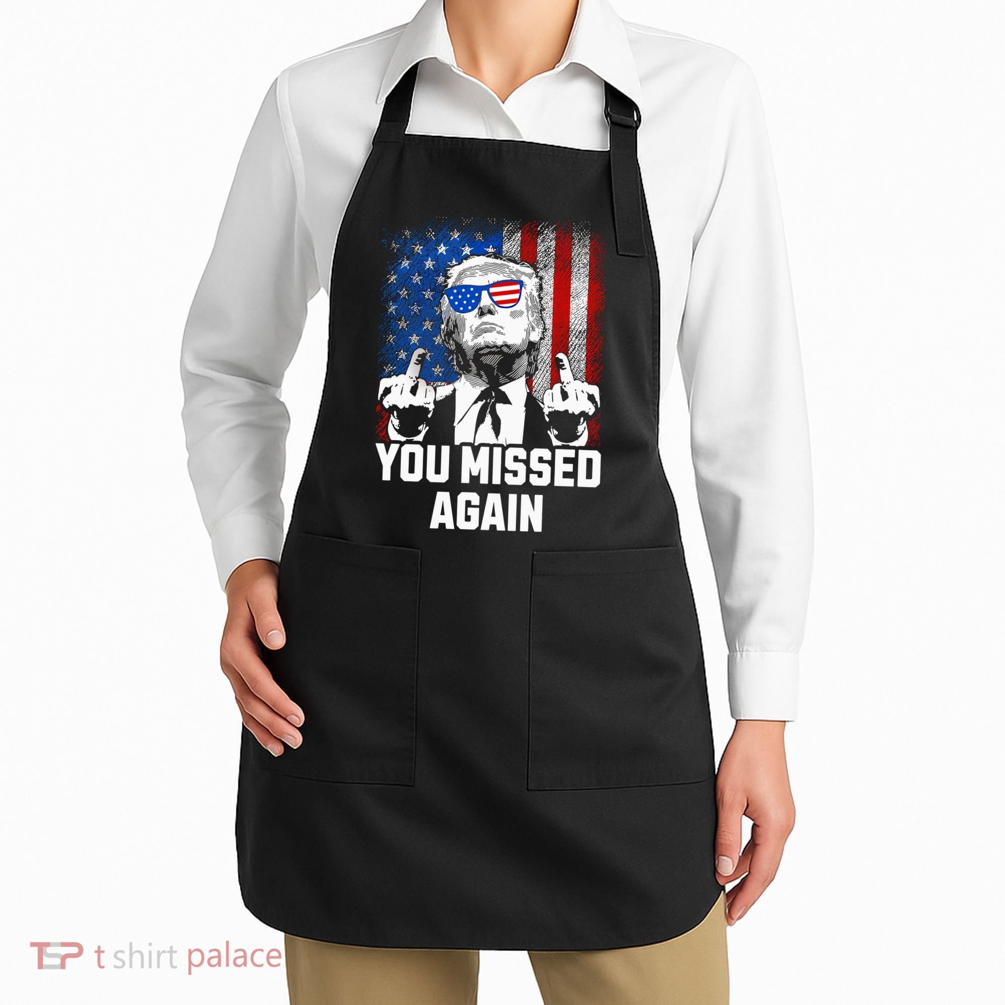 Missed Me Again Trump Golfing Second Assassination Attempt Apron