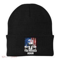 Missed Me Again Trump Golfing Second Assassination Attempt Beanie thumb 0