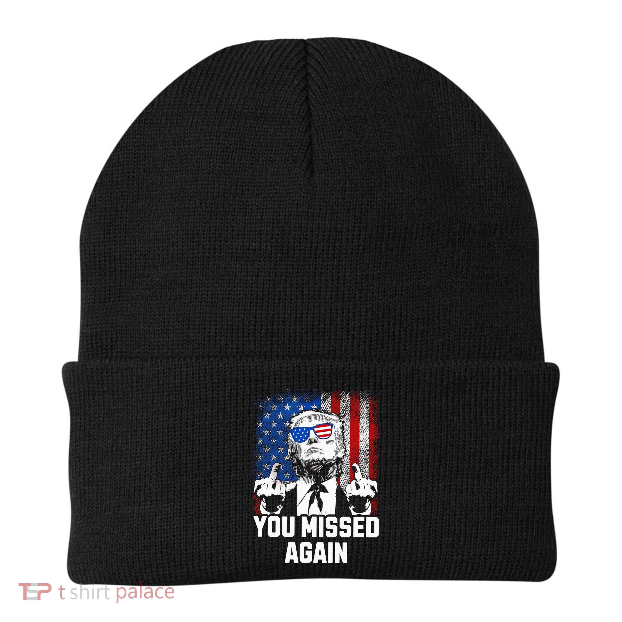 Missed Me Again Trump Golfing Second Assassination Attempt Beanie