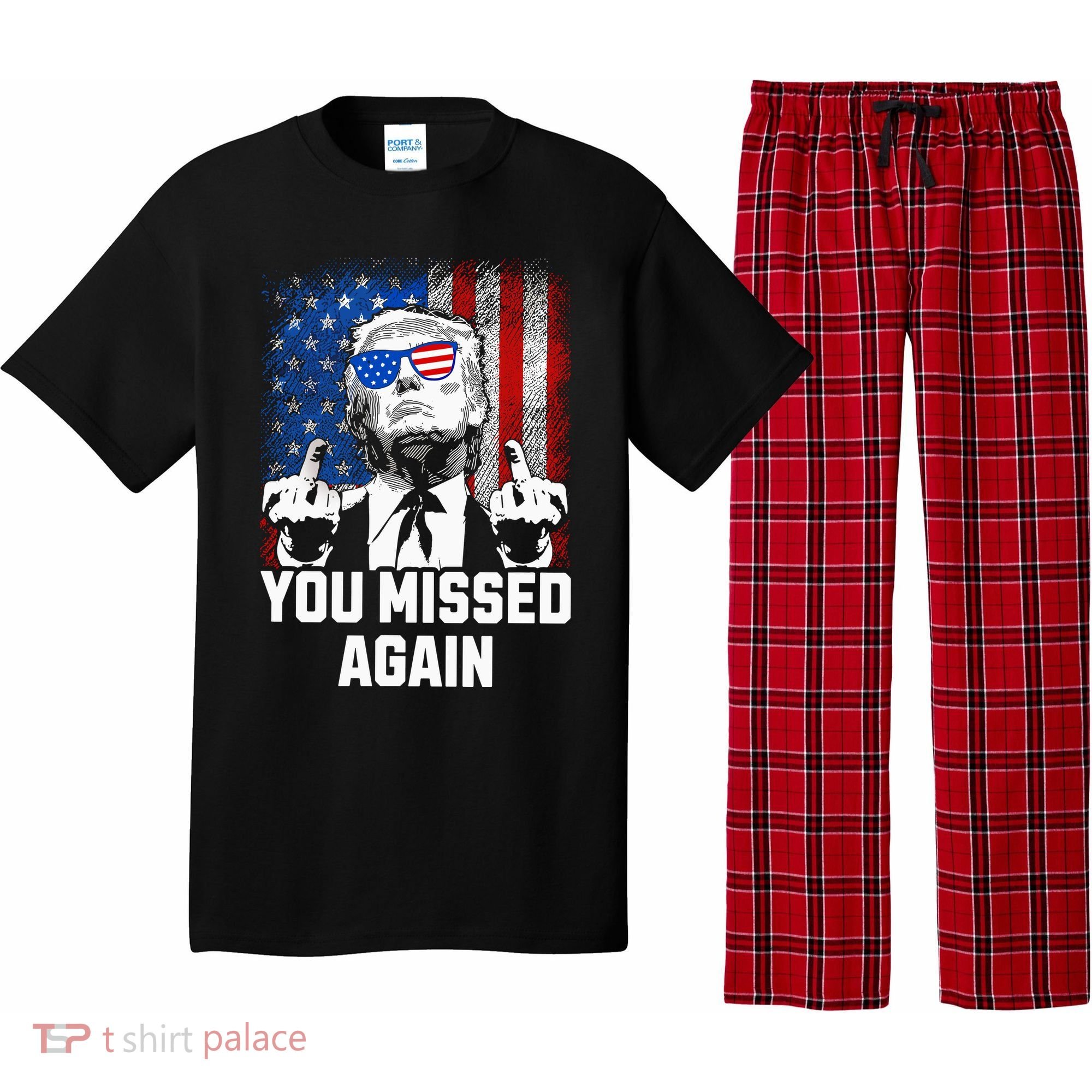 Missed Me Again Trump Golfing Second Assassination Attempt Pajama Set
