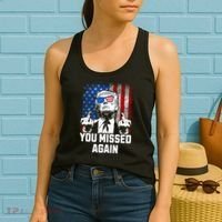 Missed Me Again Trump Golfing Second Assassination Attempt Women's Tank Top thumb 2