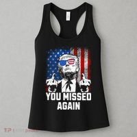 Missed Me Again Trump Golfing Second Assassination Attempt Women's Tank Top thumb 3