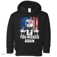 Missed Me Again Trump Golfing Second Assassination Attempt Toddler Hoodie thumb 0