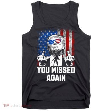 Missed Me Again Trump Golfing Second Assassination Attempt Tank Top