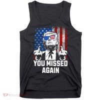 Missed Me Again Trump Golfing Second Assassination Attempt Tank Top thumb 0
