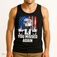 Missed Me Again Trump Golfing Second Assassination Attempt Tank Top thumb 3