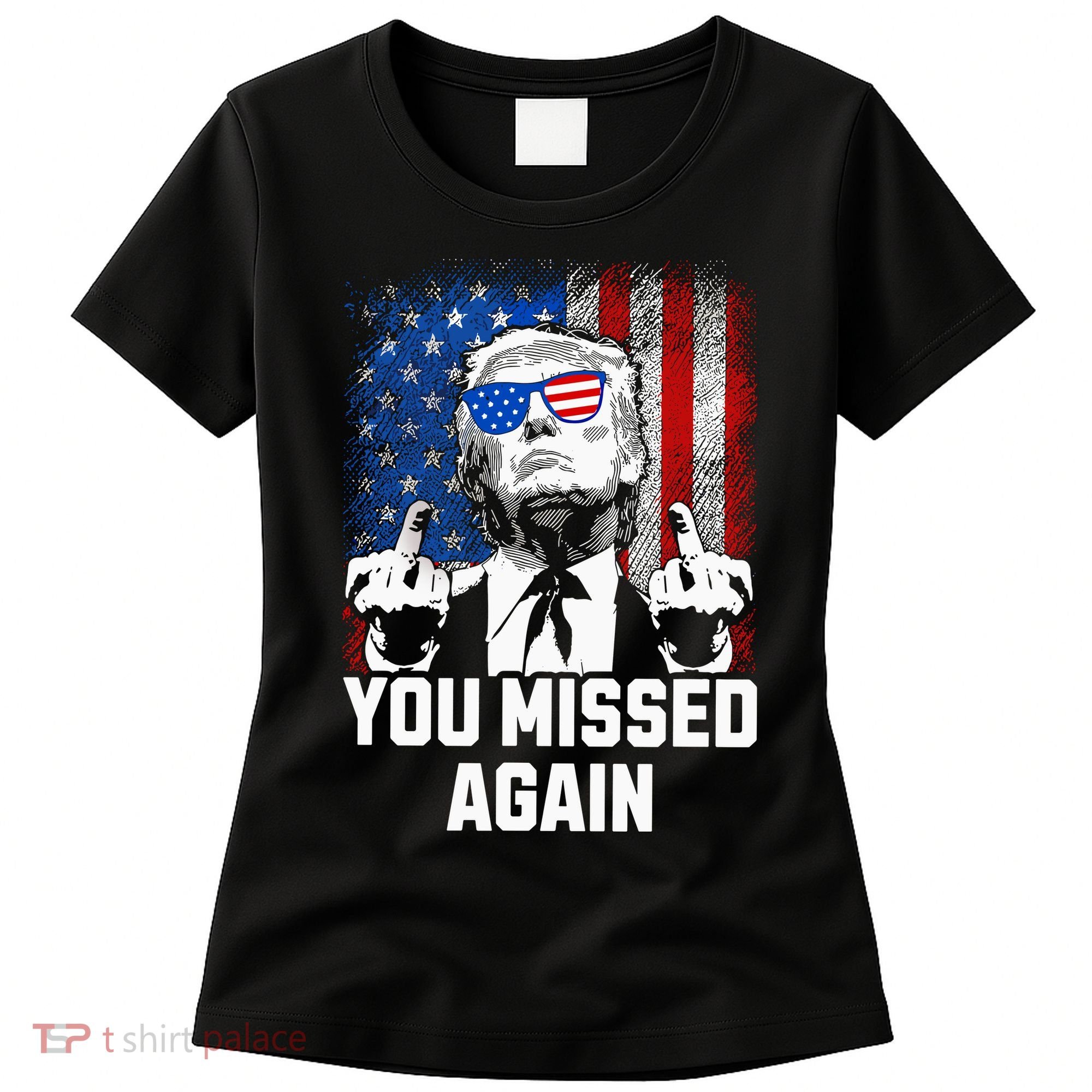 Missed Me Again Trump Golfing Second Assassination Attempt Women's T-Shirt