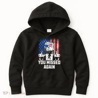 Missed Me Again Trump Golfing Second Assassination Attempt Kids Hoodie thumb 0