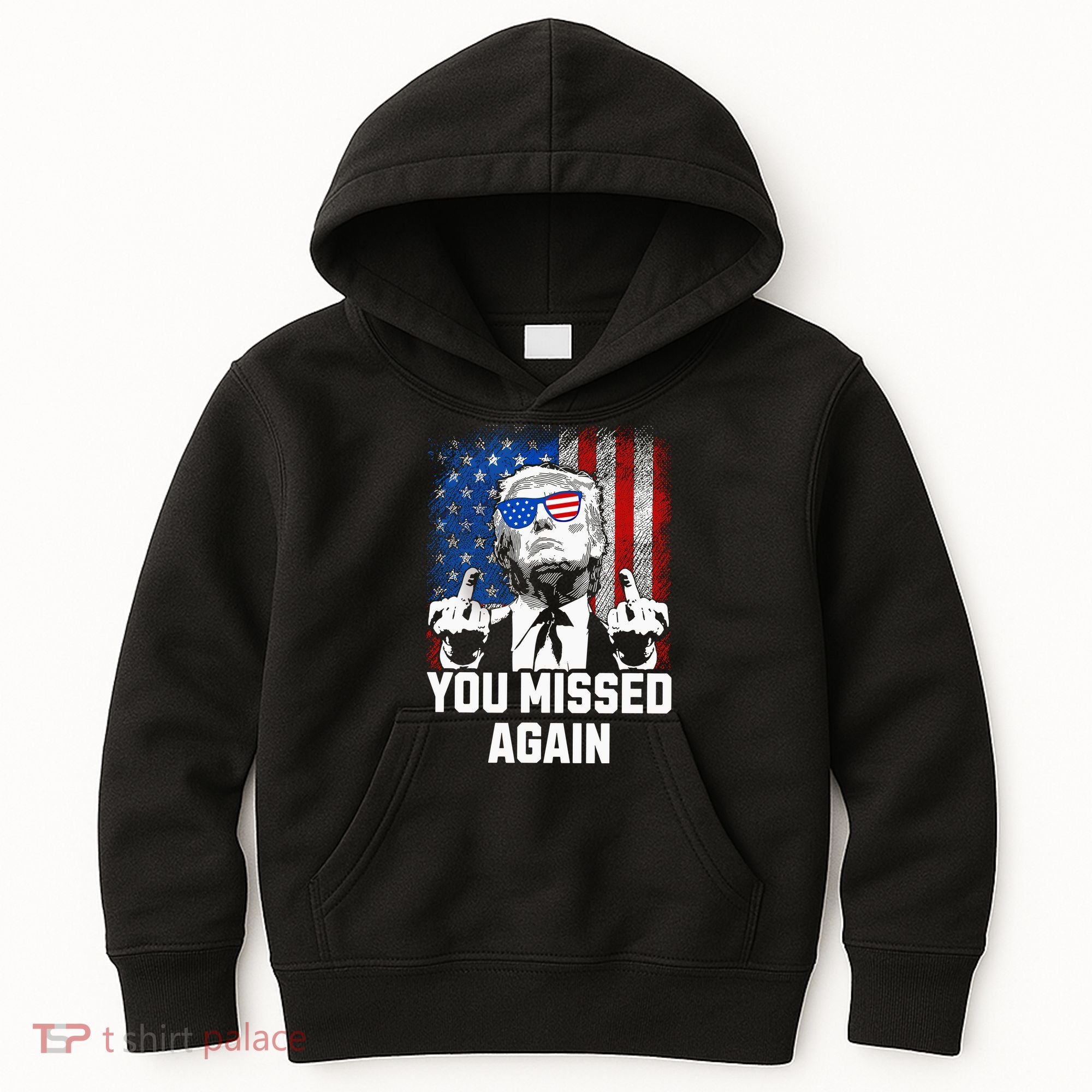 Missed Me Again Trump Golfing Second Assassination Attempt Kids Hoodie
