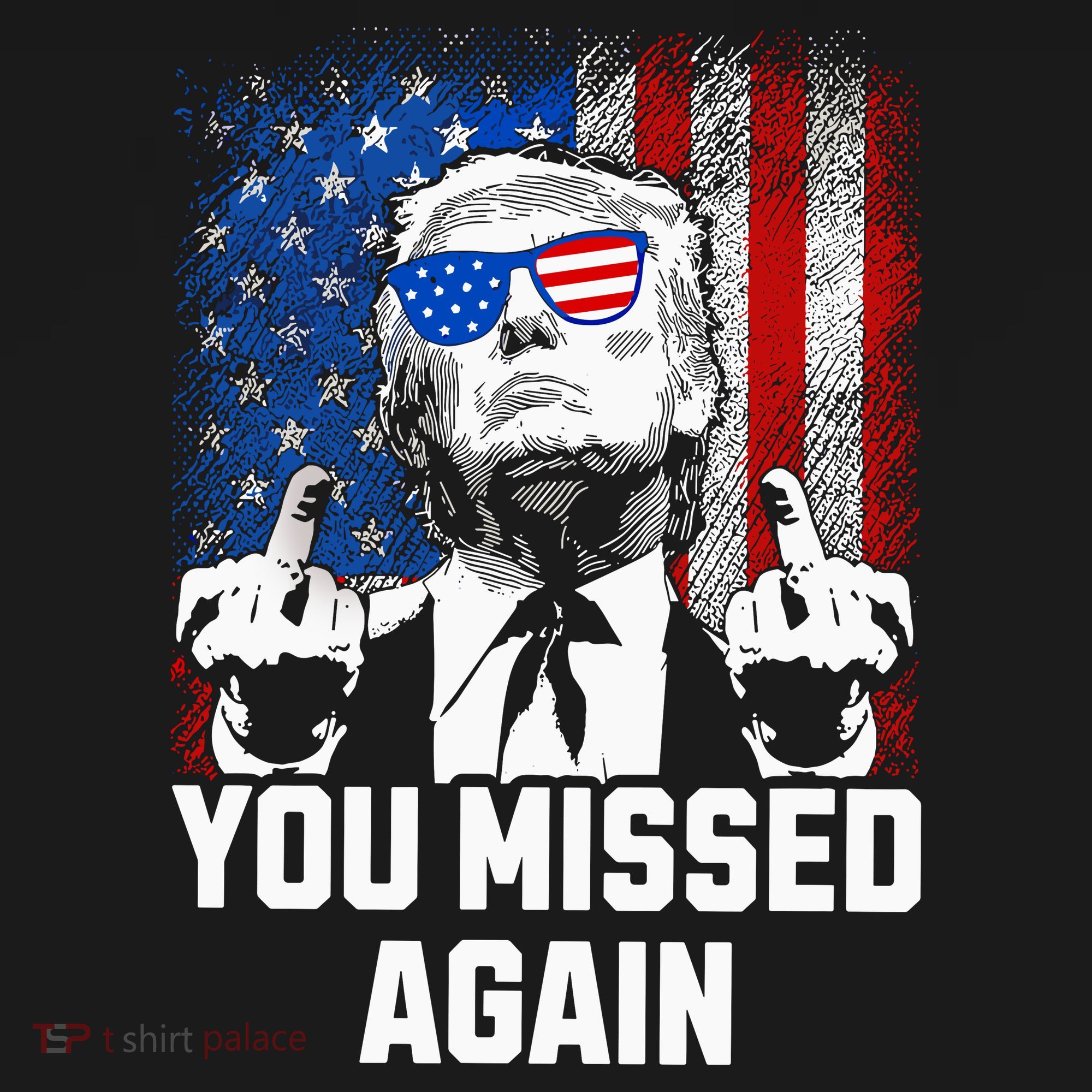 Missed Me Again Trump Golfing Second Assassination Attempt Kids T-Shirt