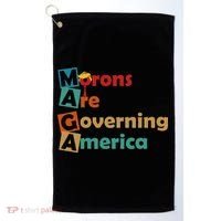 Maga Morons Are Governing America Anti Trump Golf Towel thumb 0