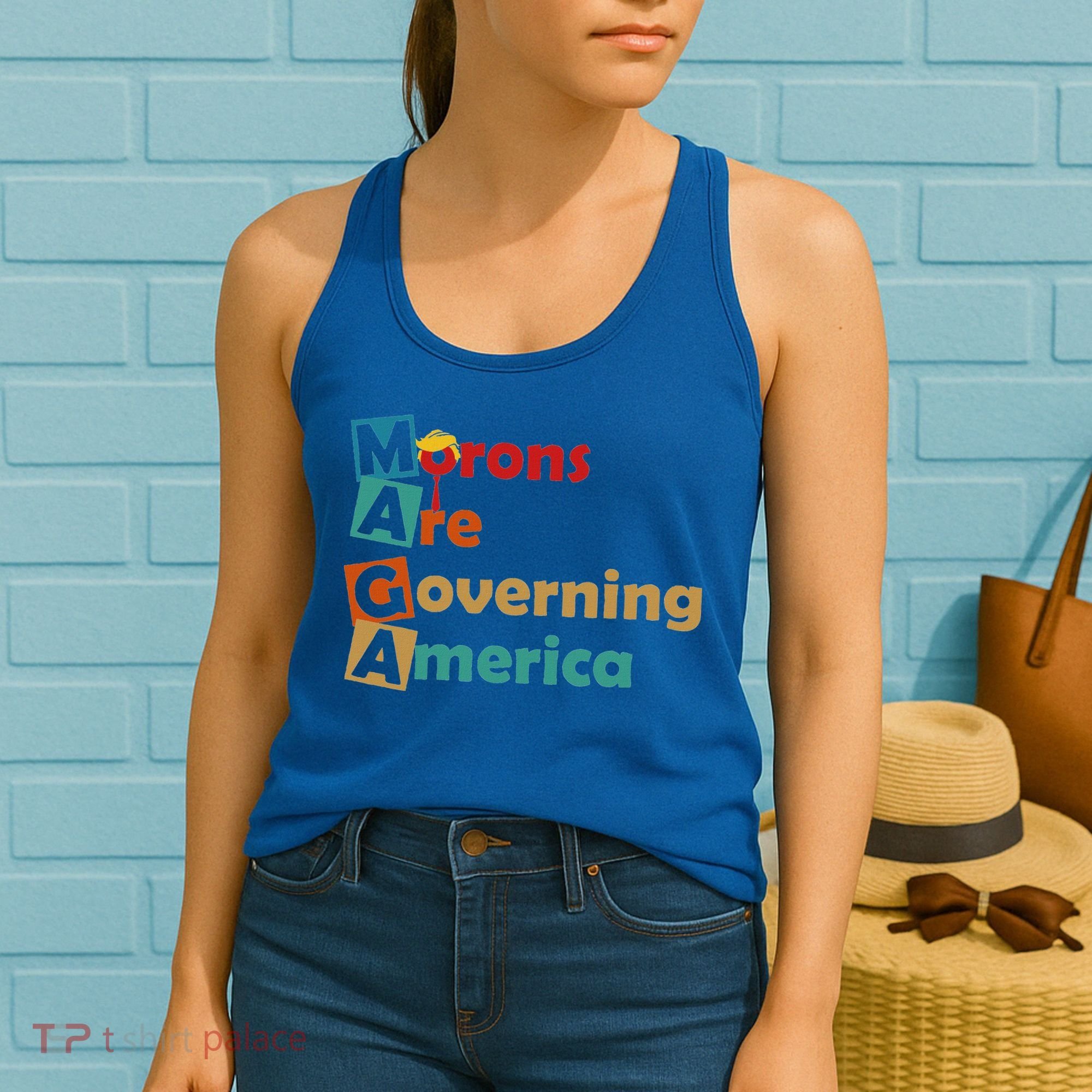 Maga Morons Are Governing America Anti Trump Women's Tank Top