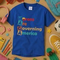 Maga Morons Are Governing America Anti Trump Kids T-Shirt thumb 3
