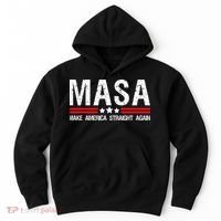 Masa Make America Straight Again Patriotic Usa Flag Hoodie thumb 0